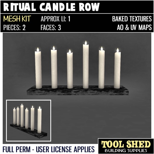 Tool Shed - Ritual Candle Row Mesh Kit - Halloween Decoration