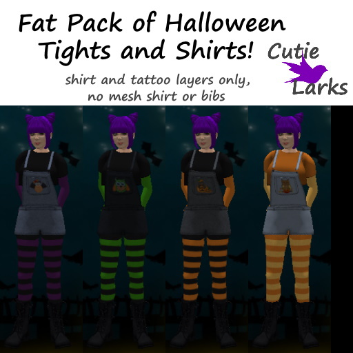 ~CL~ Fatpack of Halloween System Shirts & Tights BOXED