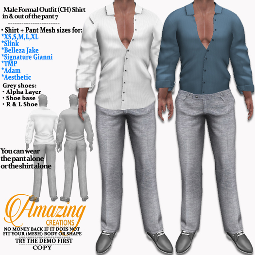 AmAzInG CrEaTiOnS Male Formal Outfit (CH) Shirt 7