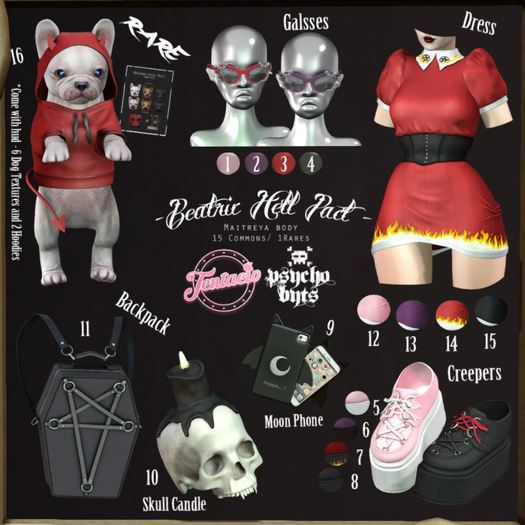 Tentacio & .{PSYCHO:Byts}. Beatrix Hell Pact- 16.Mr. Satan RARE