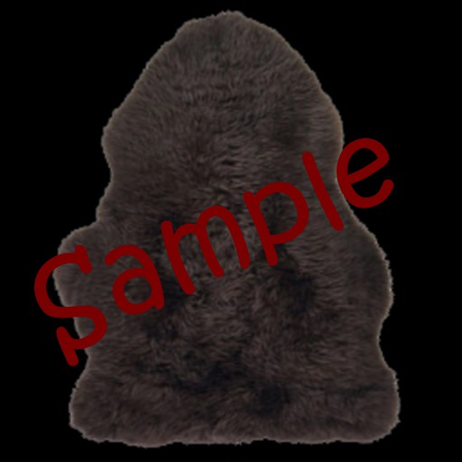Dark Brown Sheep Skin Rug Box2