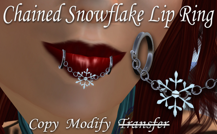 Chained Snowflake Lip Ring [Boxed]