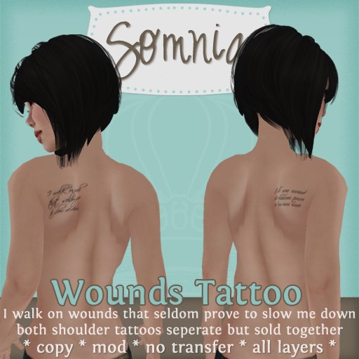 .: Somnia :. Wounds Tattoo {BOTH SHOULDERS} {BOXED}