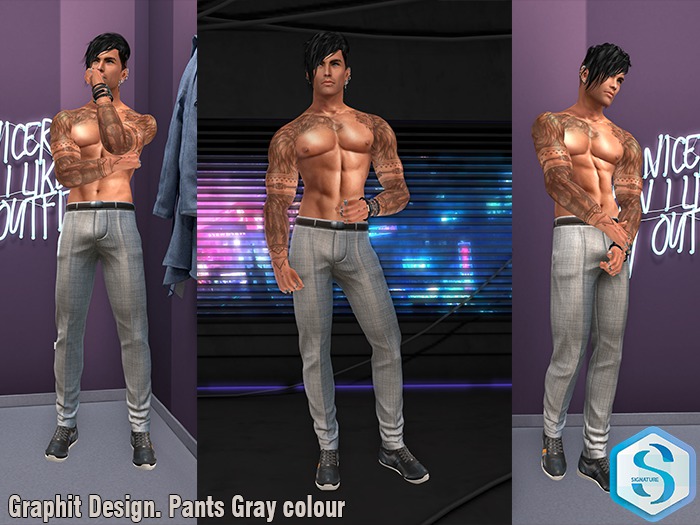 Graphit Design. Pants Gray colour