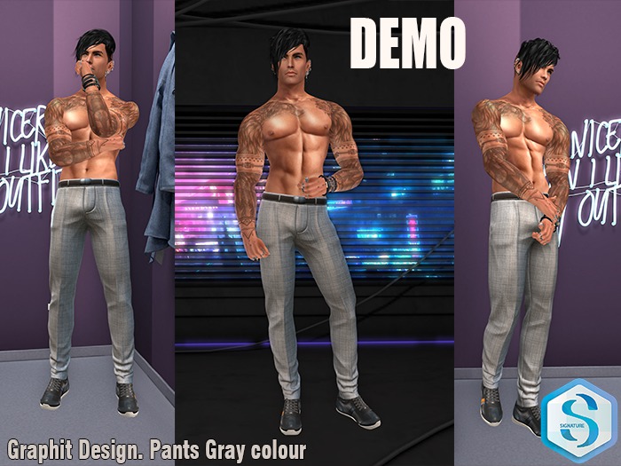Graphit Design. Pants Gray colour DEMO