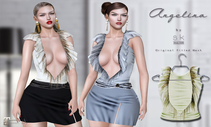 * SK * ANGELINA TOP GREEN  (unpackme)