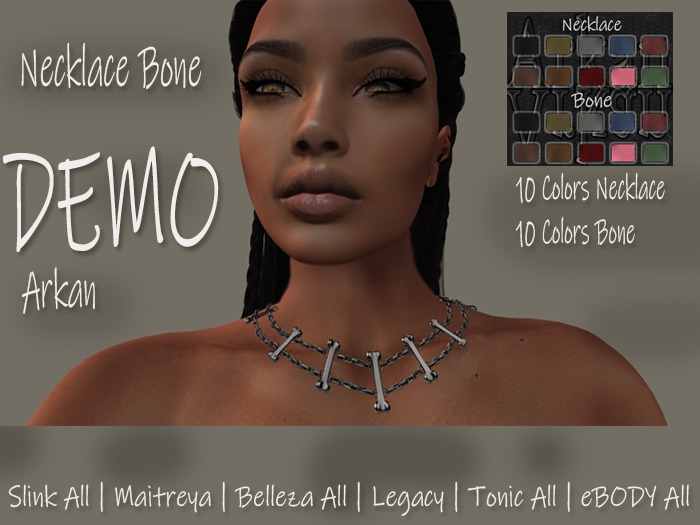 .::Arkan::. Necklace Bone + Fitmesh DEMO