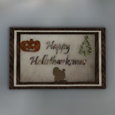 Hallothanksmas Mesh Framed Wall Art box