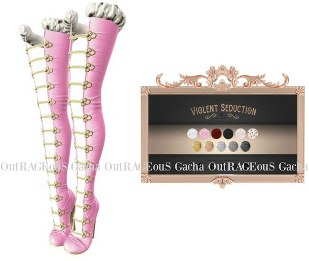 Violent Seduction - Madame Chevaliere Boots - Pink