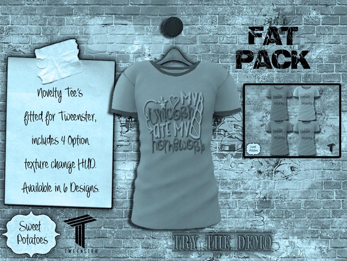 < SP > Novelty Tee's for Tweenster Girls - Fat Pack