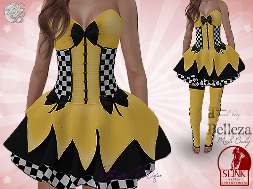 ♥ Racer Babe Yellow Dress ♥