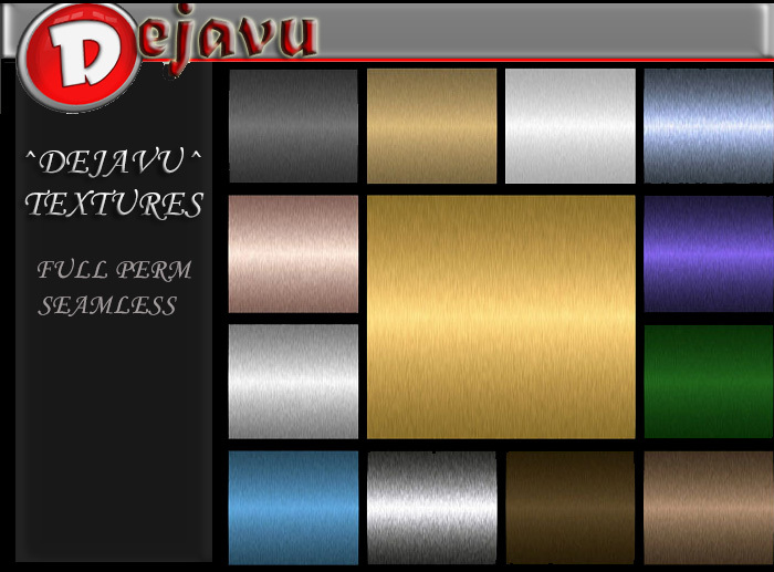 ^^Dejavu^Full Perm  Mix Colored Metal Textures