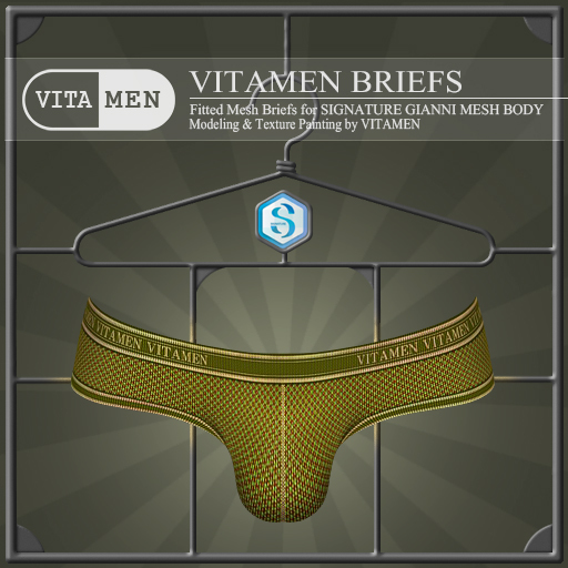 VITAMEN : Briefs : MultiColor_Green (wear to unpack)