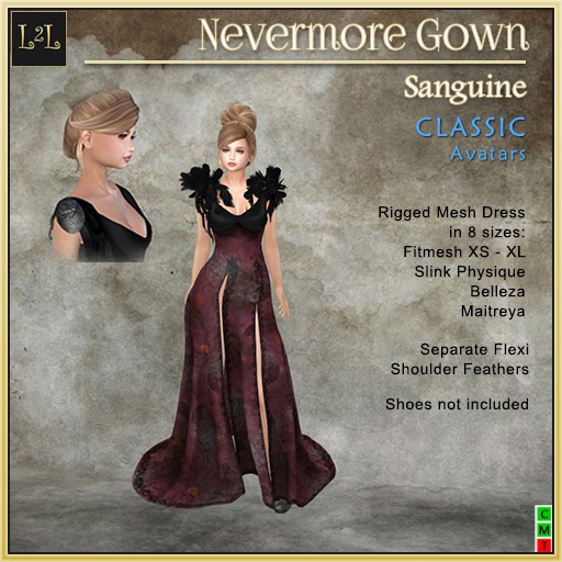 L2L Nevermore Gown, Sanguine
