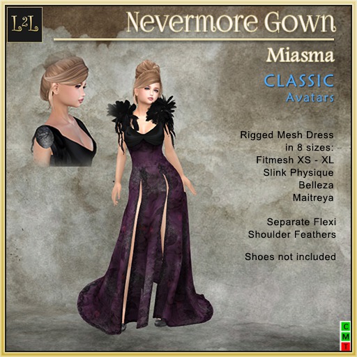 L2L Nevermore Gown, Miasma