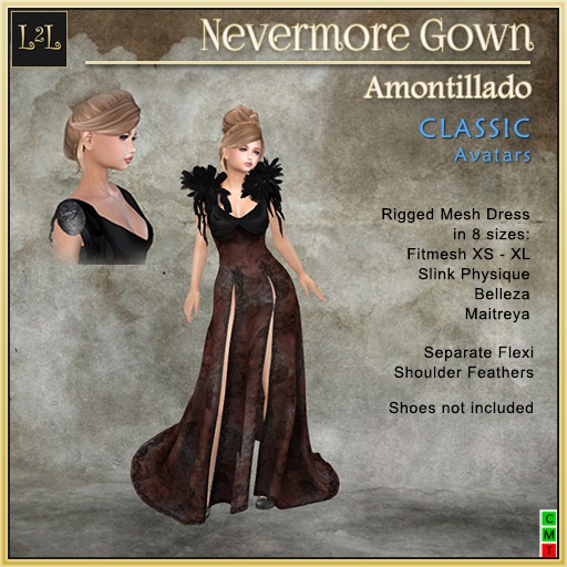 L2L Nevermore Gown, Amontillado
