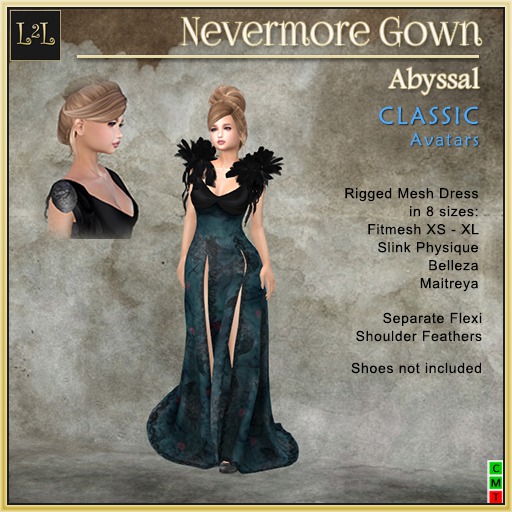 L2L Nevermore Gown, Abyssal