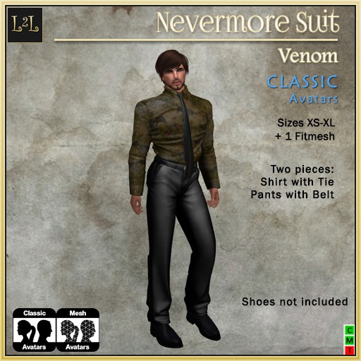 L2L Men's Nevermore Suit, Venom