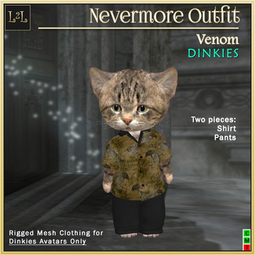 L2L Dinkies Nevermore Outfit, Venom