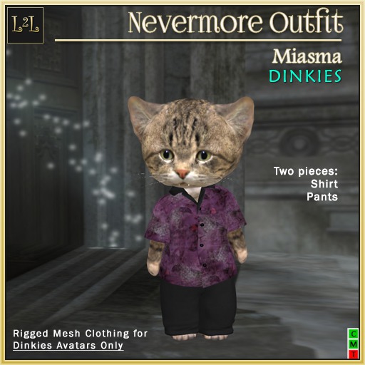 L2L Dinkies Nevermore Outfit, Miasma 