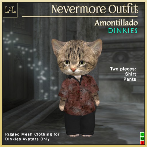 L2L Dinkies Nevermore Outfit, Amontillado