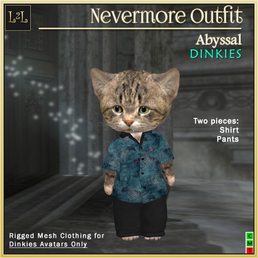 L2L Dinkies Nevermore Outfit, Abyssal