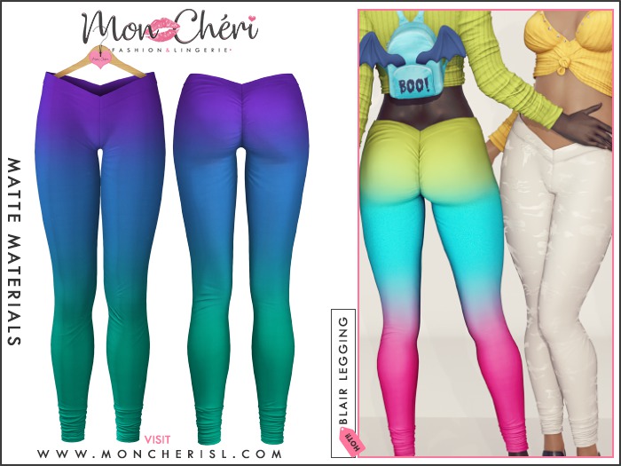 *Mon Cheri* Blair Leggings - Trio Ombre Blue