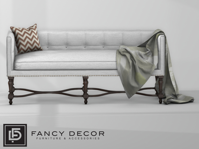 Fancy Decor: Giovanni Sofa Bench - White (pg)