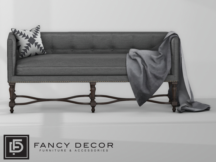 Fancy Decor: Giovanni Sofa Bench - Gray (pg)