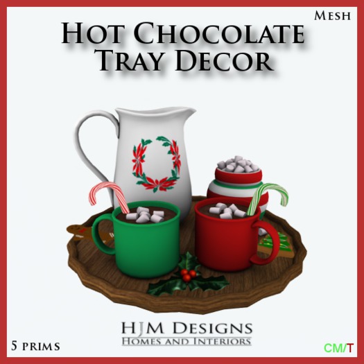 Hot Chocolate Tray Decor Boxed