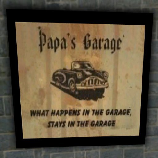 Papa's Garage  poster framed  ho ho ho