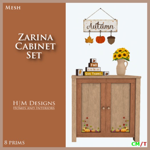 Zarina Cabinet Set