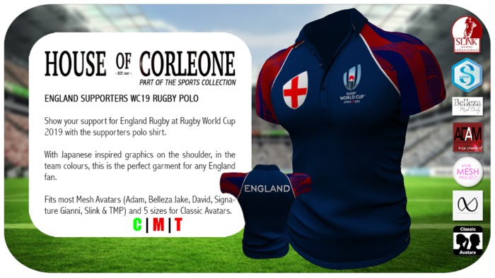 England Supporters WC19 Rugby Polo
