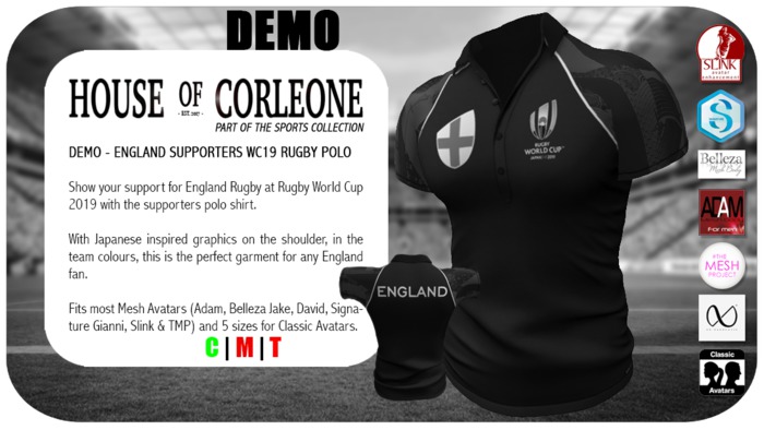 DEMO - England Supporters WC19 Rugby Polo