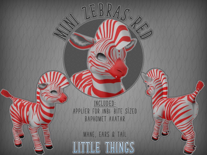 Little Things: Mini Zebras // Red | RETIRED