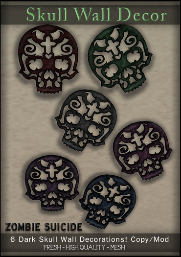:Z.S: Skull Wall Decor Dark