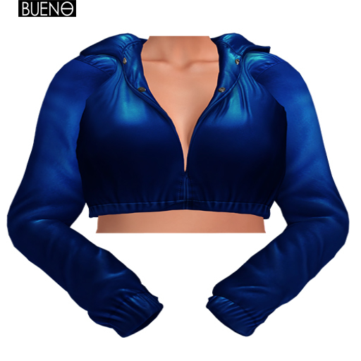 BUENO-Ari Cropped Jacket-Blue