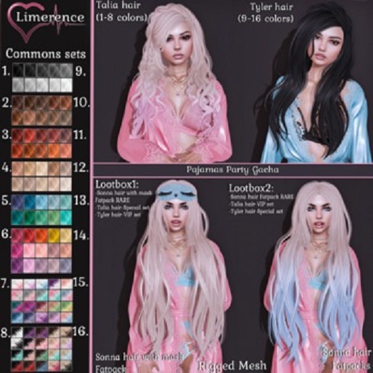 {Limerence} Pajamas Party gacha RARE1 Lootbox