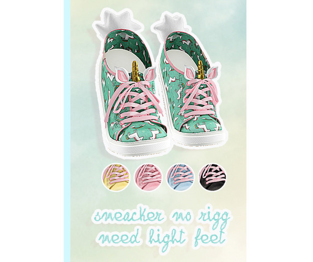 *Tentacio* Unicorn time sneakers black
