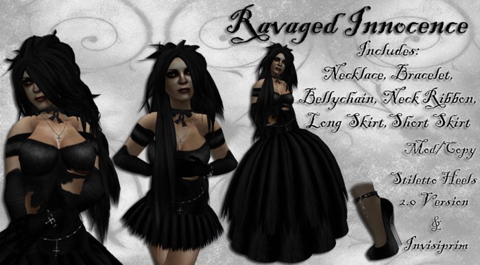 [Pebble Toad] - Ravaged Innocence Torn Gothic Dress