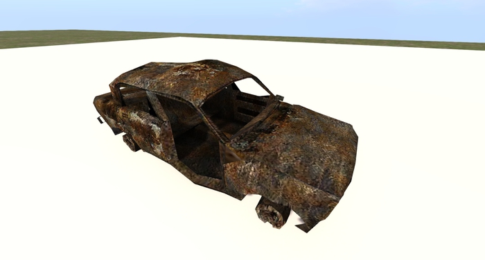 Wrecked Old Car v19 Mesh