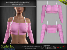 SCARLET FEMALE TOP PINK SINGLE COLOR - MESH - Maitreya Lara, Belleza Freya, Legacy - FashionNatic