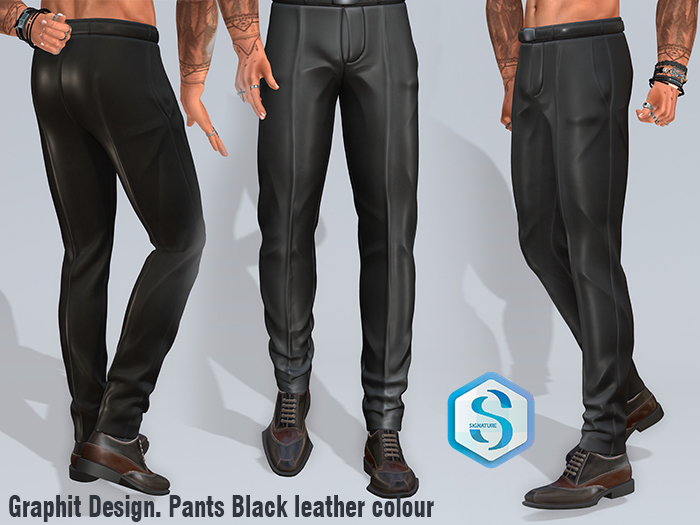 Graphit Design. Pants Black leather colour