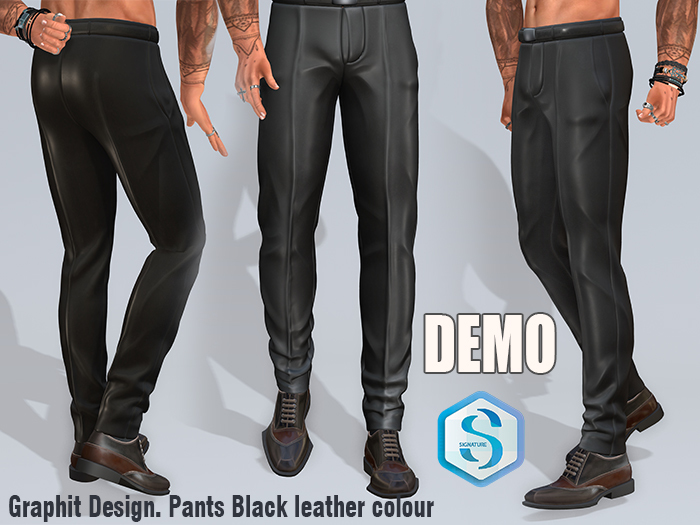 Graphit Design. Pants Black leather colour SIGNATURE DEMO