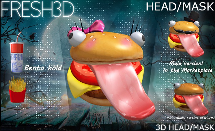 Fresh3D Mrs Burger Head