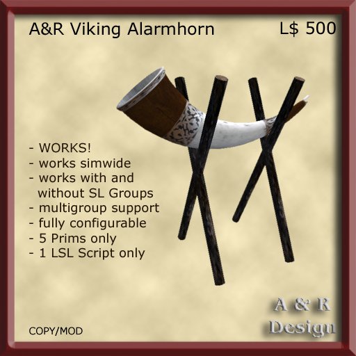 Viking Alarm Horn - A&R Design (boxed)