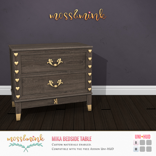 {moss&mink} Mika Bedside Table