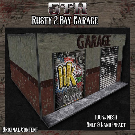 5TH ~ Rusty 2 Bay Garage 9 Li