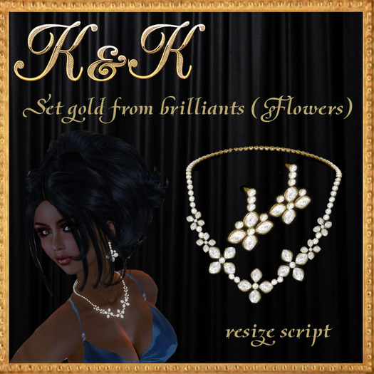 *K&K*Set gold from brilliants (Flowers)