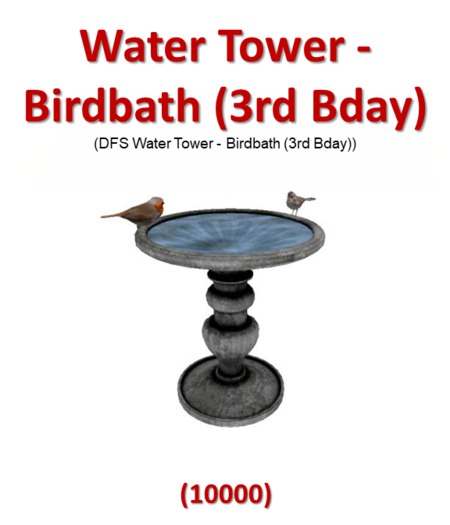 DFS Water Tower - Birdbath (3rd   Bday) (Texture)